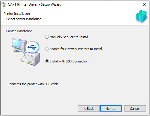 選擇您想要連接到計算機的方式並開始安裝軟件