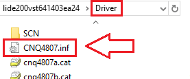 在 Driver 資料夾中找到 CNQ4807 檔案