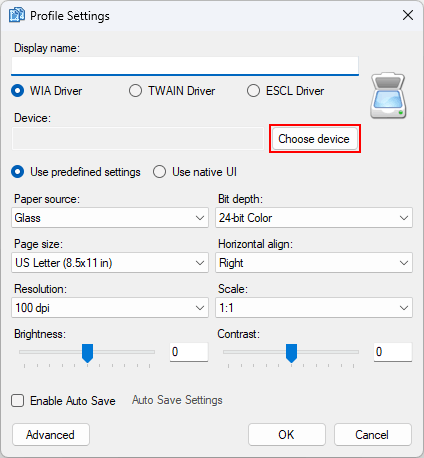 第一次啟動時,程式會提示您建立掃描設定檔